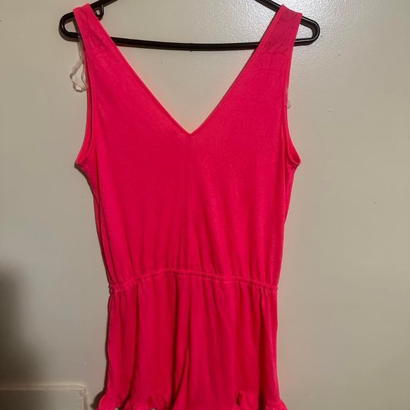 Ladies Pink swim shorts cover up romper plus size (small / medium) - Picture 3 of 4